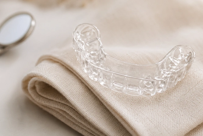Occlusal splint used in TMJ stabilisation
